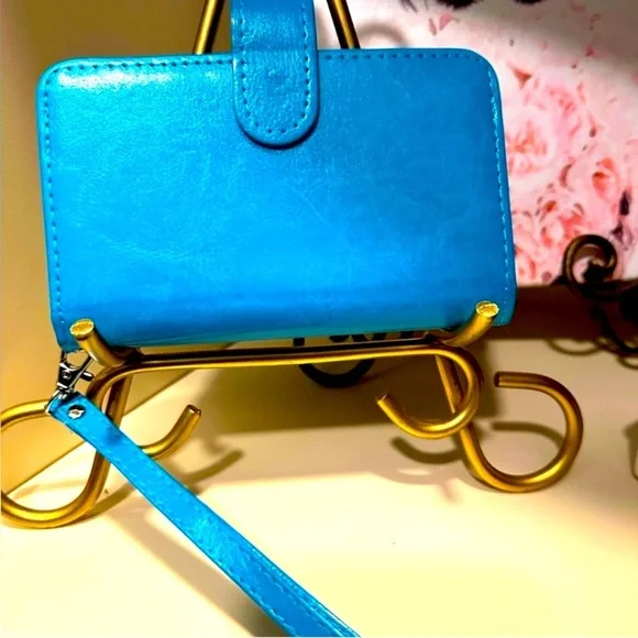 HORIZON Vibrant Aqua Blue Wallet/Wristlet, NWOT - Picture 3 of 4